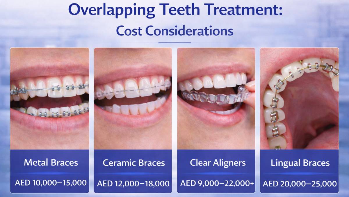 Overlapping Teeth Treatment in Dubai: How Dentists Fix Crowding and Bite Problems 3 overlapping teeth in business bay