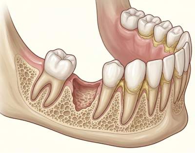 shifting of adjacent teeth