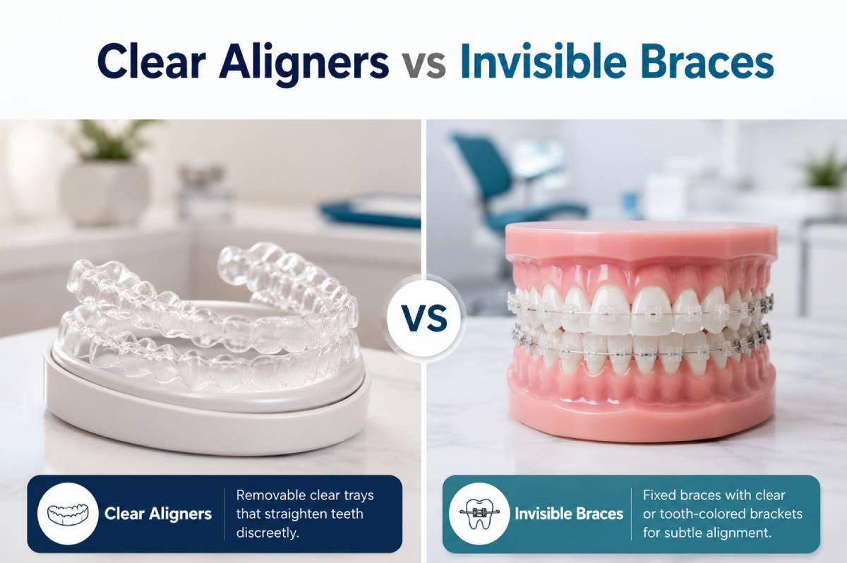 Who Should Choose Invisible Braces? A Complete Treatment Guide 2 clear aligners vs invisible braces