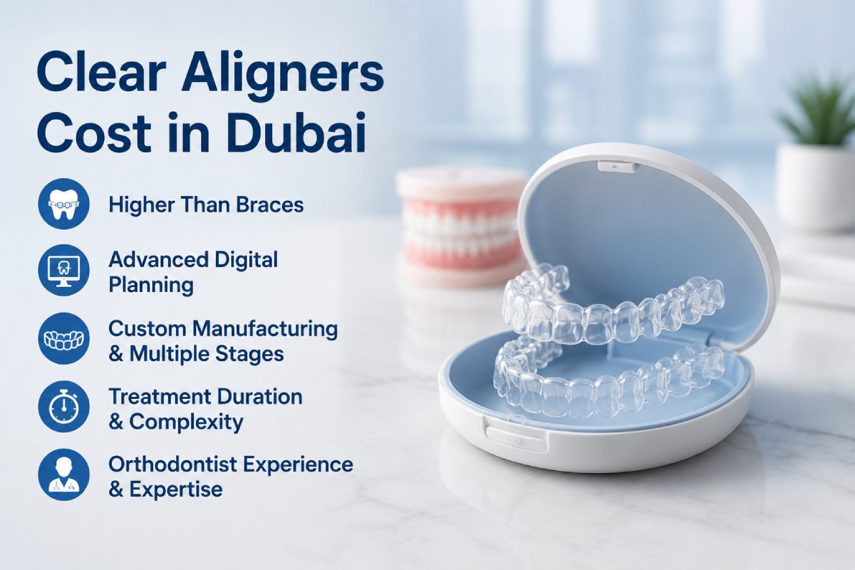 Teeth Straightening Cost in Dubai: Metal Braces vs Clear Aligners vs Invisible Braces Price Comparison 1 Clear Aligners Cost in Dubai