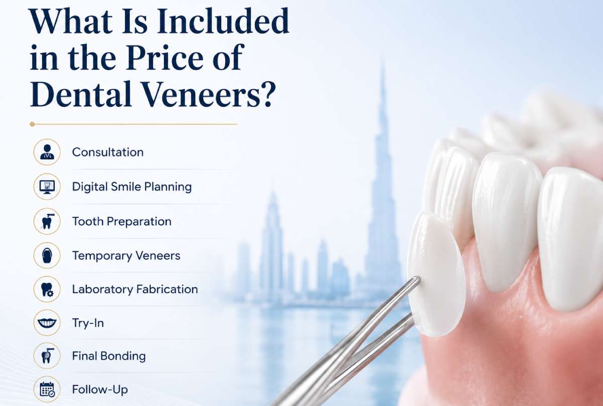 Dental Veneers Cost in Dubai 2026: Porcelain vs Composite, Per-Tooth Prices & Full Smile Cost 2 veneers cost Dubai