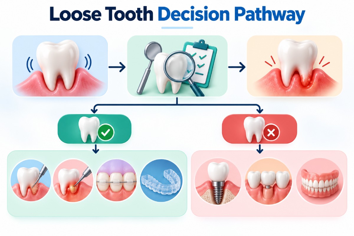 Loose Tooth as an Adult: Can It Be Saved, or Does It Need Replacing? 1 loose tooth in adults